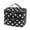 Black, variant on Travel Cosmetic Makeup Bag Double Layer Dot Pattern Zipped Toiletry Handbag large capacity Organizer With Mirror For Woman