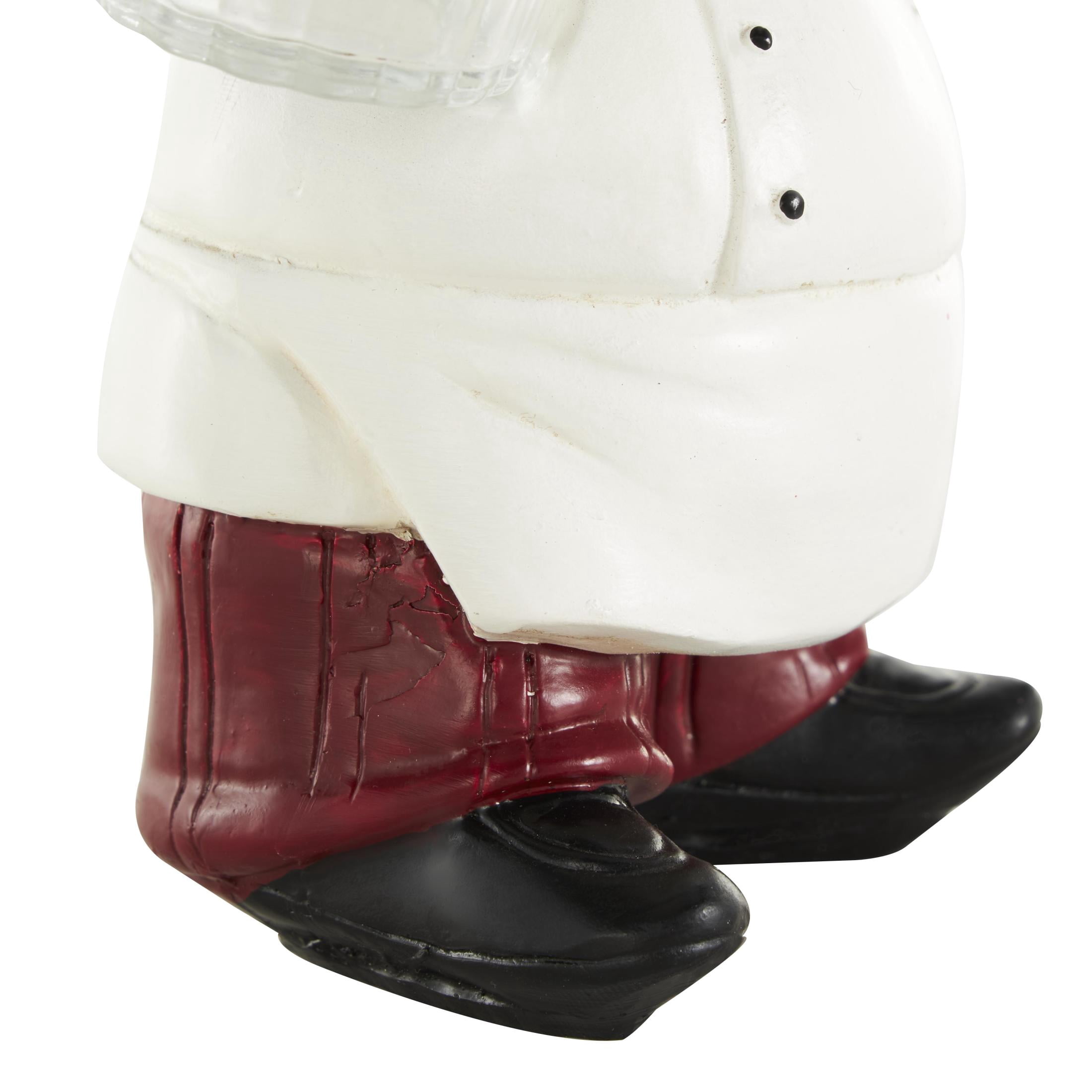 Chef 8.0" Polystone Figurine Salt and Pepper Shaker Holder with Red Accents, by DecMode