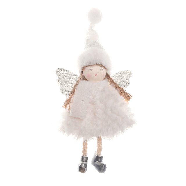 Árbol de Navidad Colgante creativo Adornos navideños colgantes Gorro de jacquard Lindo ángel de niña Bebé