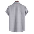 thumbnail image 4 of BOBOGOJP Mens Short Sleeve Shirts Short Sleeve Button Down Shirts with Pocket,Gray S, 4 of 5