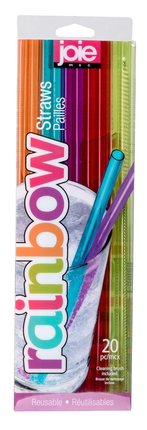 Pailles de couleurs variées 20 mcx JOIE Pailles de couleurs variées 20 mcx