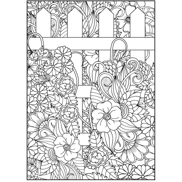 Cra-Z-art Timeless Creations FABULOUS FLORALS Coloring Book, 64 pages