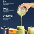 thumbnail image 2 of Juice Extractor, Fruit Extractor, Portable Citrus Juicer - 6 Blades - USB Charging - Pink, 2 of 4