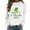 White, variant on Womens Sweater St. Patrick'S Day Cute Printed Turtleneck Long Sleeve Round Neck Loose Womens Athletic Tops,Green,3XL