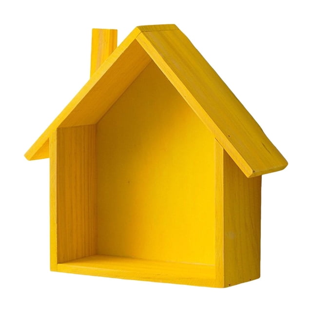 Unique Wooden Shaped Display Shelf Decorative Hanging Rack For Nursery Farmhouse Home