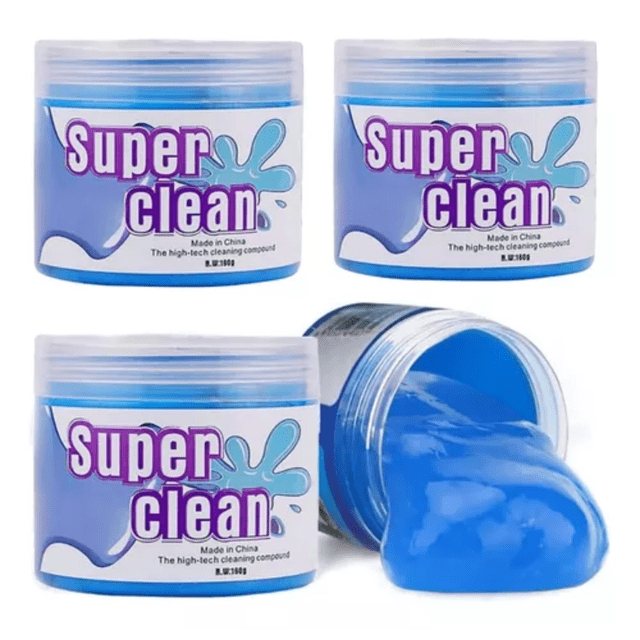 Slime Tarro Limpieza Superficie Multiuso Moldeable Adherente 4Pz