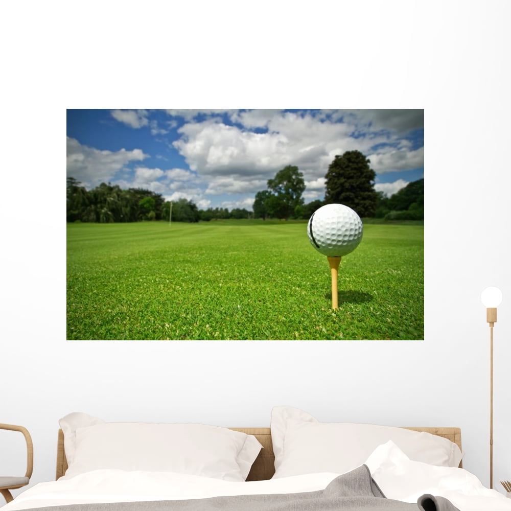 Ball from Golf Course Wall Mural by Wallmonkeys Peel and Stick Graphic