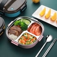 thumbnail image 3 of Fiambrera Bento Boxes, Accesorios de Cocina para Calentar Recipientes de Comida para Niños, Preparados Antes de las Comidas (Color : Rosa), 3 of 4