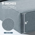 thumbnail image 3 of Jentlehouse Outdoor Deep Seat Cushion 24" X 24" X 6" for Patio Furniture,Outdoor Chair Cushions Water & Fade Resistant Patio Furniture Cushions for Wicker Chair, Sofa, Couch, Baby Blue (Set of 3), 3 of 8