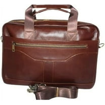 JUPA Place Genuine Leather Briefcase Laptop Bag - Messenger Bag Briefcase with Shoulder Strap - 16 Inch Briefcase