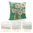 thumbnail image 4 of PHYHOO Hello Spring Pillow Covers, Floral Daisy Bloom Mason Jar Green Blue Farmhouse Decorative Throw Pillowcases for Home Sofa Couch Decoration, 4 of 5