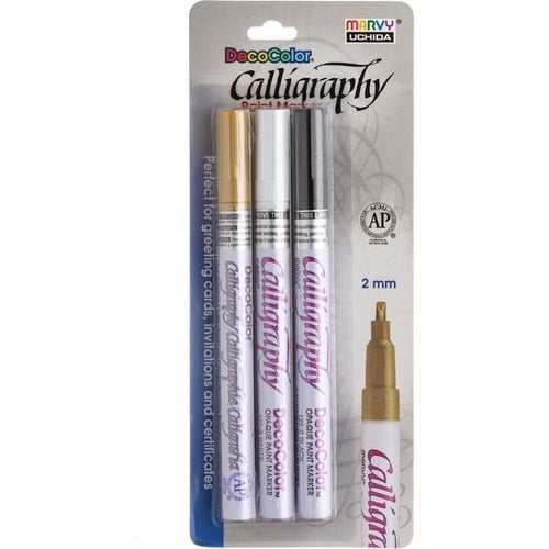 Marvy DecoColor Calligraphy Paint Markers 2 mm Marker Point Size