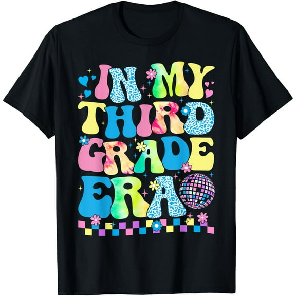 In My Third Grade Era Groovy Back To School Teachers Kids T-Shirt mens t shirt，black，women，funny，misfits，men，journey