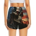 thumbnail image 4 of Haiem Cyberpunk Skull American Flag Women's 2 in 1 Running Shorts - Lightweight Athletic Workout Gym Yoga Breathable Sports Shorts Liner with Phone Pockets-X-Large, 4 of 9