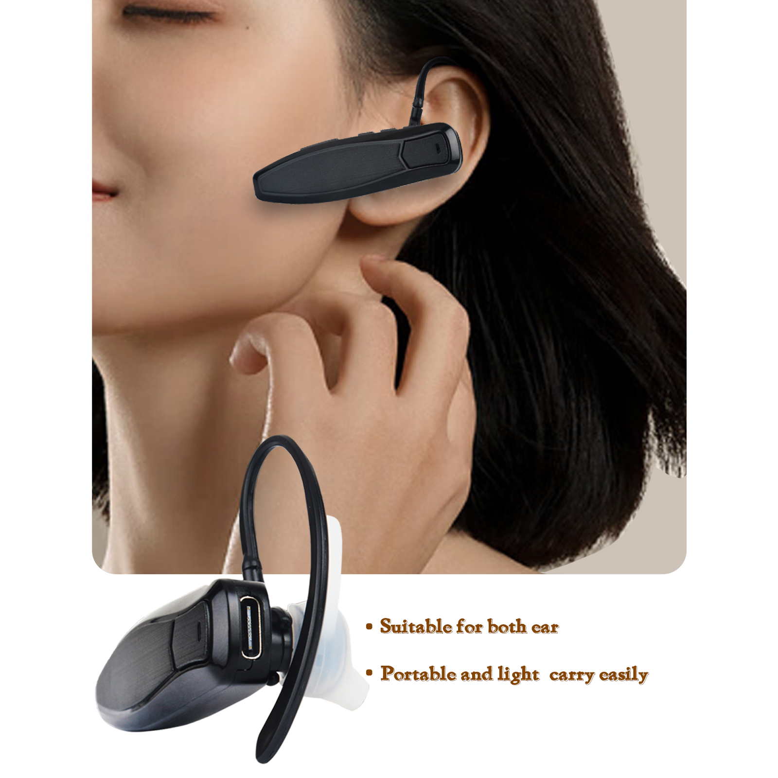 Walkie Talkie Bluetooth Headset, Bluetooth Earpiece with Noise Cancelling Mic, Compatible with BaoFeng Kenwood Btech Radios uv-k5 & More. (Updated Version) (Updated Version)…