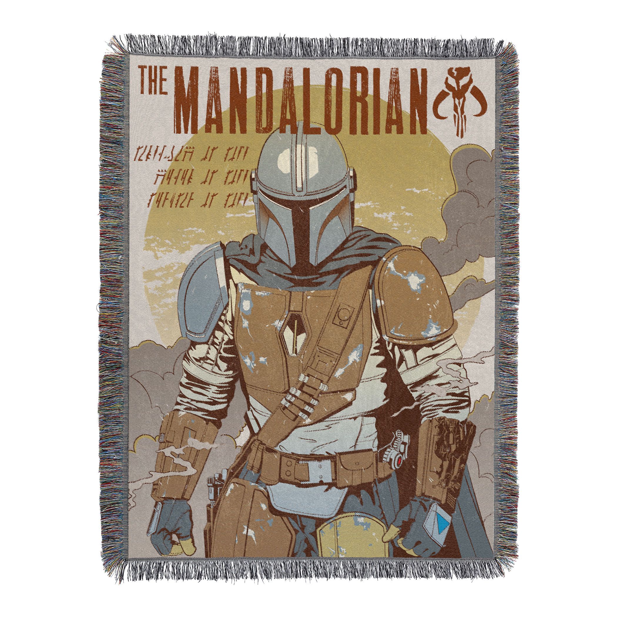Star Wars The Mandalorian, Standoff Metallic Woven Tapestry Throw