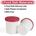 thumbnail image 2 of 2 pcs Ice Cream Containers, BPA Free Freezer Containers Reusable Ice Cream Storage Tubs with Lids for Homemade IceCream Frozen Yogurt Sorbet RED 250ml, 2 of 5