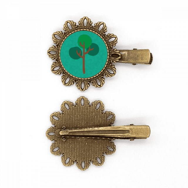 Spare Tree Green Art Déco Mode Vintage Métal Fleur Épingle à Cheveux Coiffure
