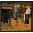 thumbnail image 2 of Hugo Simberg 21x20 Black Ornate Framed Double Matted Museum Art Print Titled: The Poor Devil by the Fire (1897), 2 of 5
