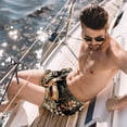 thumbnail image 2 of luoweisi Men's Beach Shorts Quick Dry Swim Trunks with Mesh Lining Jungle Elk S, 2 of 5