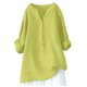 thumbnail image 1 of Túnicas de verano para mujer Camisa de cuello en V y manga larga de color liso - Poliéster, ligera, informal para el trabajo - S-XXL, 1 of 5