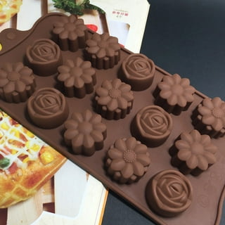 MoldBerry Flower Chocolate Mold, 15 Cavity Silicone Chocolate Mould, Flower  Shape Candy Molds, Chocolate Gummy Hard