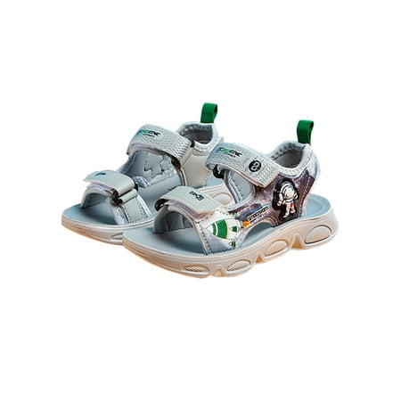 

Ritualay Boy Lightweight Open Toe Flat Sandals Quick Dry Casual Thick Sole Water Shoes Summer Comfort Hook And Loop Fisherman Sandal