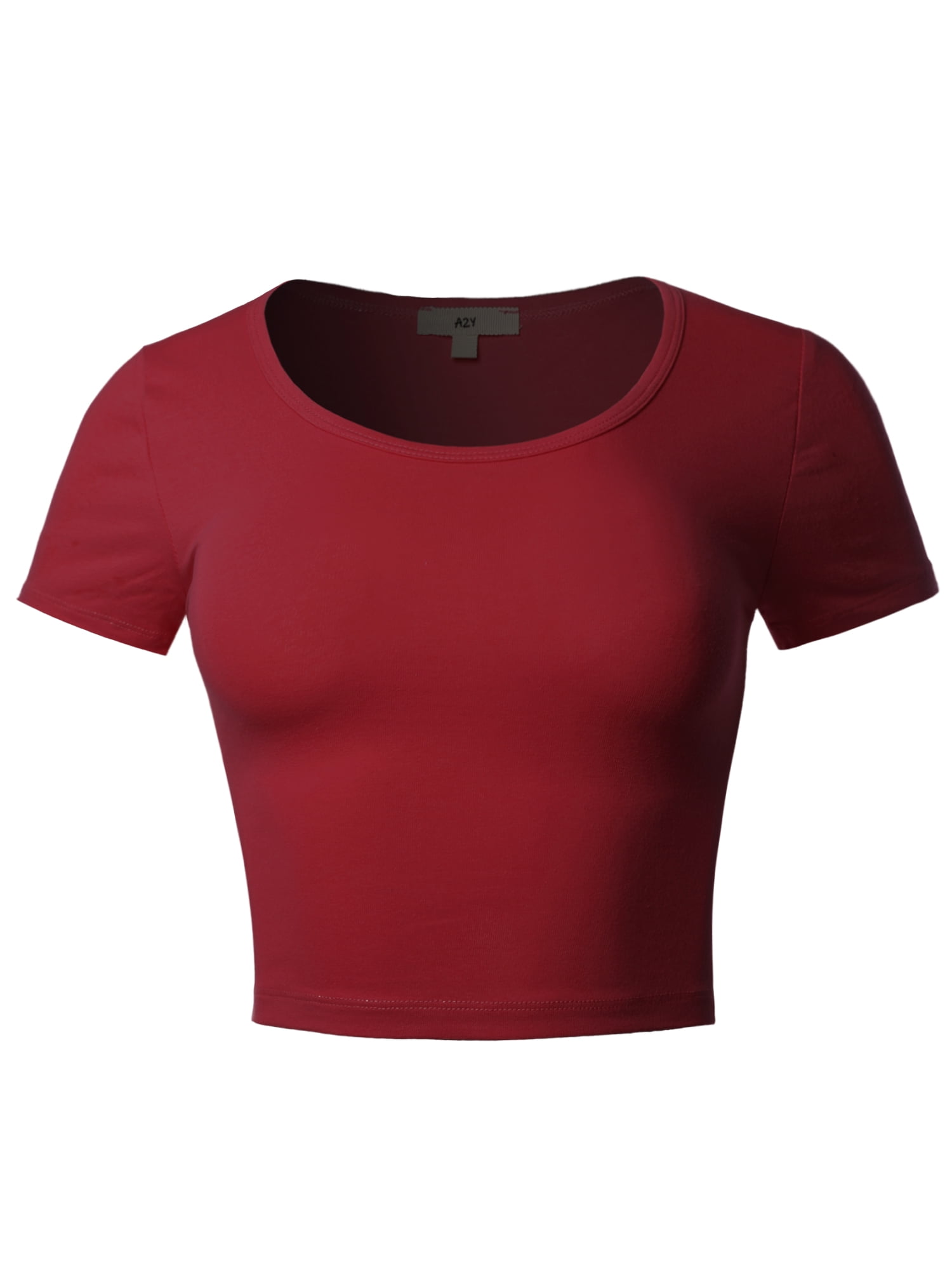 cute short sleeve crop tops