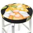 thumbnail image 3 of Logiee Sunflower Gnomes 3 Print Stool Covers Round,Bar Stool Covers,Watedrproof Stool Slipcover with Elastic,Stool Cushion,Round Bar Stool Seat Covers for Bar Round Chair-12 inch, 3 of 7