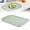 Green, variant on Durable Rectangular Plastic Service Tray Sized 43.5 x 30cm, All-Purpose Indoor Tray for Serving and Household Organization-White-White