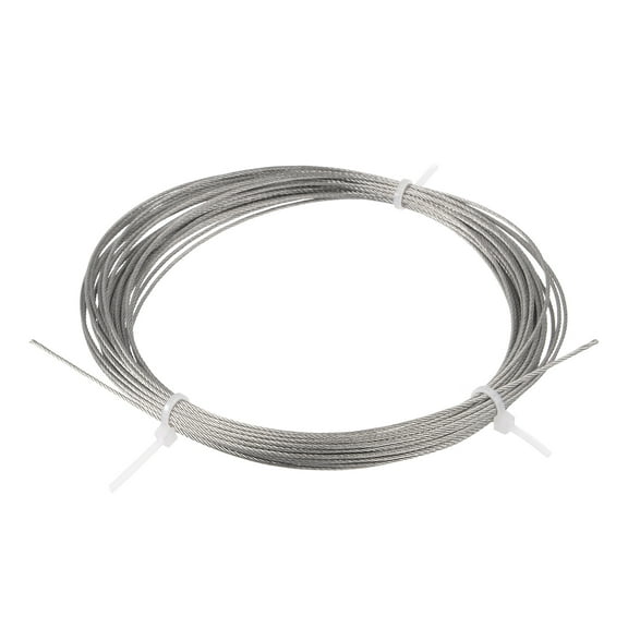 Unique BargainsHoisting 7x7 1mm Dia Stainless Steel Flexible Wire Rope 32.8Ft Length