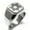 Silver, variant on Stainless Steel Interlocking Hexagram Star of David Engraved Square Flat Top Biker Style Polished Signet Ring