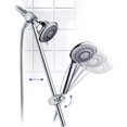 thumbnail image 4 of HotelSpa Instant-Mount Drill-Free Height/Angle Adjustable 30-Setting SpiralFlo 3-Way Shower Head/Handheld Showerhead Slide Bar Combo, 4 of 7