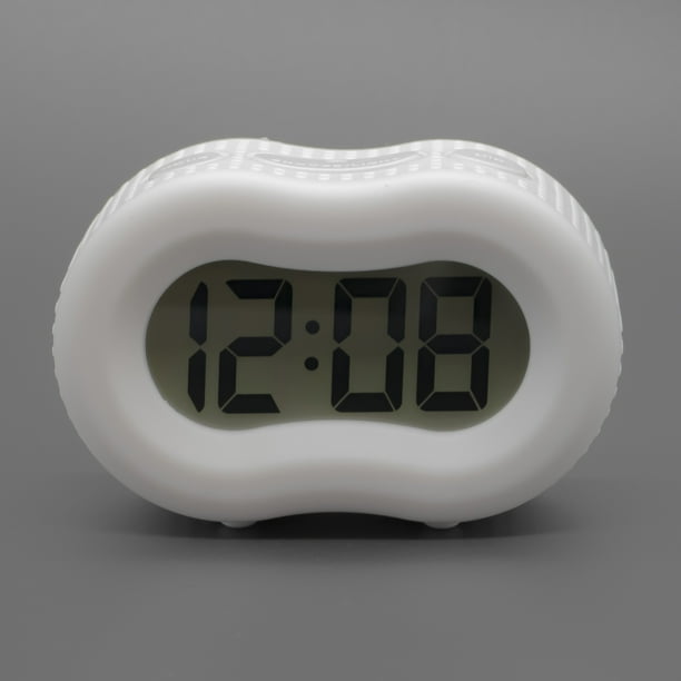 Timelink Rubber Smartlight Fashion Digital LCD Alarm Clock White