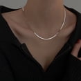 thumbnail image 3 of Xioeram Lady Snake Bone Chain Necklace Lightweight Adjustable with Extended Chain Luster Titanium Steel Valentines Day Gift Jewelry for Dates Work Parties, 3 of 8