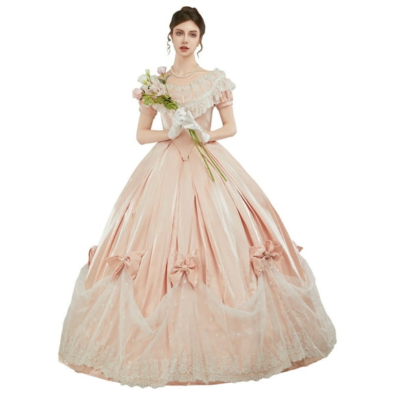 DAIZBELLA Renaissance Medieval Dress 18th Century Victorian Ball Gown Dress for Halloween, M