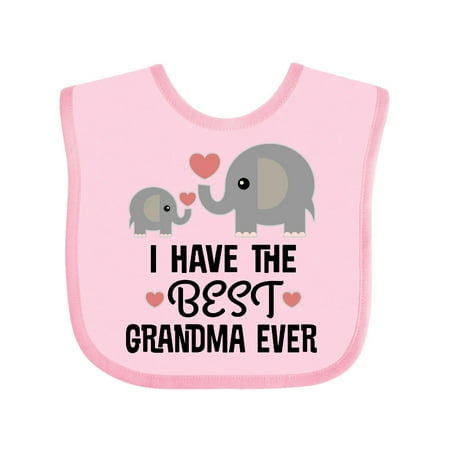 

Inktastic Grandkids Best Grandma Ever Gift Baby Boy or Baby Girl Bib
