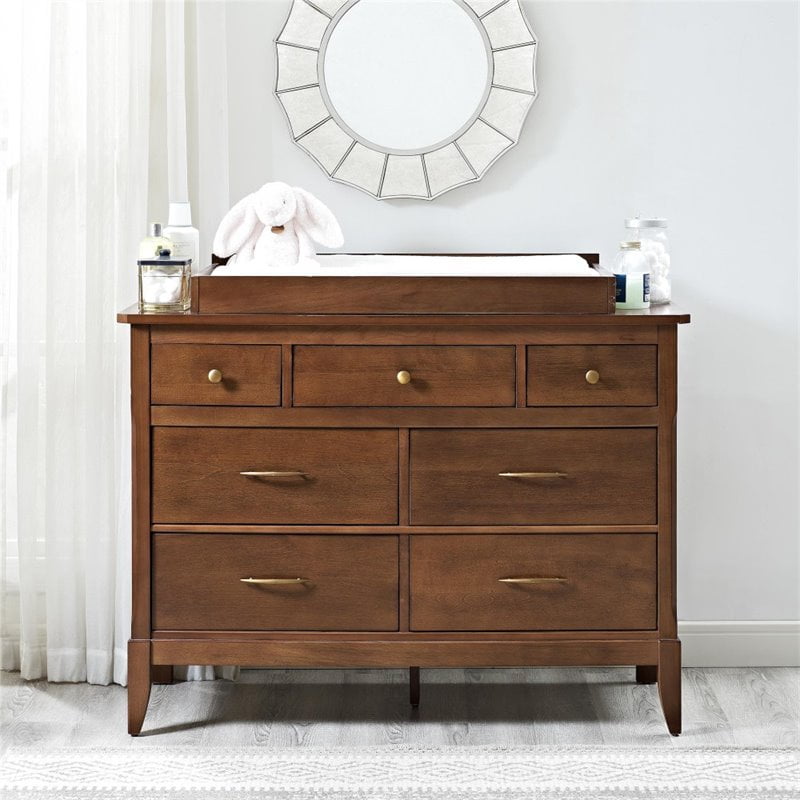 walnut changing table topper
