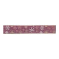 thumbnail image 3 of Melrose Glittered Snowflake Wired Christmas Craft Ribbon - 2.5" x 10 Yards - Pink, 3 of 3