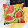 thumbnail image 2 of BANET Happy Sweet Summer Time Watermelon Gnome Decorative Throw Pillow Cover, Lemon Watercolor Porch Outdoor Home Decor, Lemonade Seasonal Holiday Farmhouse Sofa Couch Cushion Case White, 2 of 5