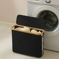 thumbnail image 6 of Toilet Paper Basket with Lid, Toilet Paper Storage, Bamboo Linen Fabric Bathroom Organizer, Toilet Paper Bin, Bathroom Accessories Holder Storage Basket, Toilet Paper Organizer Basket, Black, 6 of 6