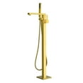 thumbnail image 2 of Altair  Campia Single Lever Handle Freestanding Floor Mounted Tub Filler with Handshower Matte Black, 2 of 5