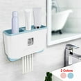 thumbnail image 2 of 3Types Hands Free Automatic Toothpaste Dispenser Toothbrush Cup Holder Set With Wall Mount Stand Bathroom Accessories Home Decor, 2 of 10