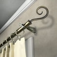 thumbnail image 2 of 13/16" Dia Adjustable 120-170 inch Curtain Rod with Julius Finials - Antique Brass,(4820-994), 2 of 3