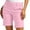 Pink, variant on Womens Stretch Twill Shorts Plus Size Thin Waist Pull On Regular Fit Hiking Shorts Summer Casual with Pockets