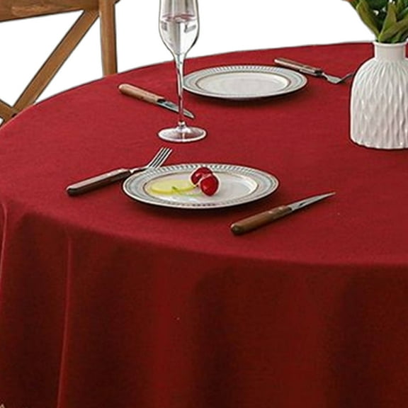 AUQ Table Cloth Modern Round Tablecloth for Dining Room,Charming Tablecloth for Elegant Meals,Light Coffee