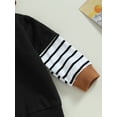 thumbnail image 5 of Infant Baby Boy Fall Clothes Toddler Sweatshirt Color Block Long Sleeve Hooded Sweatshirts Pants Set Winter Outfit, 5 of 7