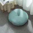 thumbnail image 2 of Solid Color Cotton linen Round Seat Cushion, Floor Pillow Cushion, Yoga Seat Meditation Cushion, Balcony Window Tatami Floor Cushion, Comfortable Soft Breathable-Blue A-55cm(21.6in), 2 of 6