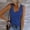 Blue, variant on UTTOASFAY Womans Shirts Women's Solid Tank Tops Sleeveless U-Neck Base Shirt Summer Casual Workout Tees Wine 6(M)