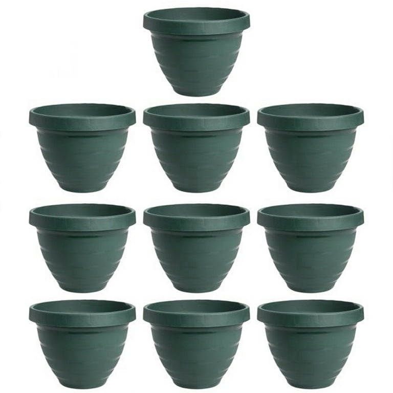 HC Companies (10 Pack) 7.5 Inch Self Watering Planter Indoor Outdoor Planters Plastic Urn Flower Pot HC Companies (10 Pack) 7.5 Inch Self Watering Planter Indoor Outdoor Planters Plastic Urn Flower Pot